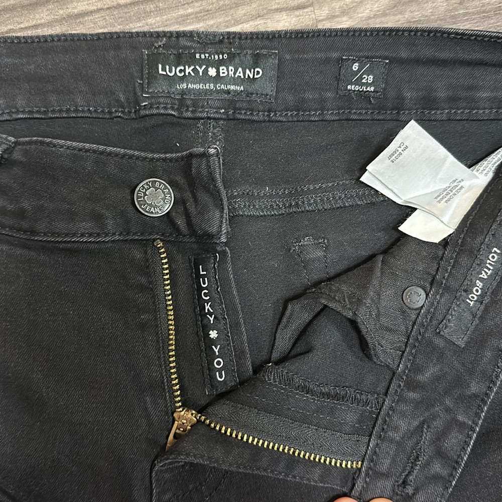 Lucky Brand Black Lolita Boot Cut Jeans Size 6 / 28 Regular Great Condition
